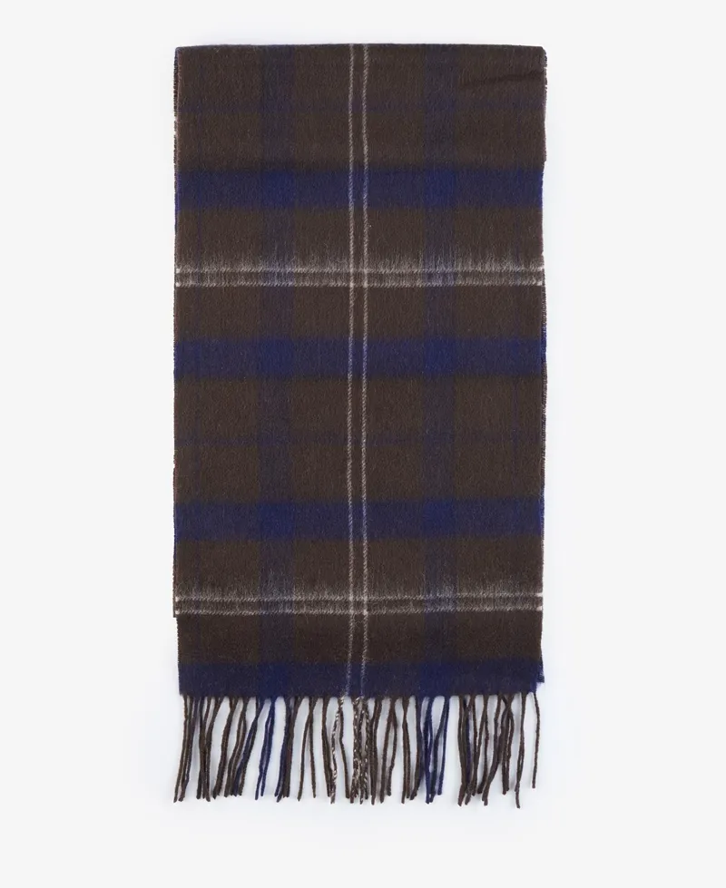Barbour Tartan Scarf in Praline-1